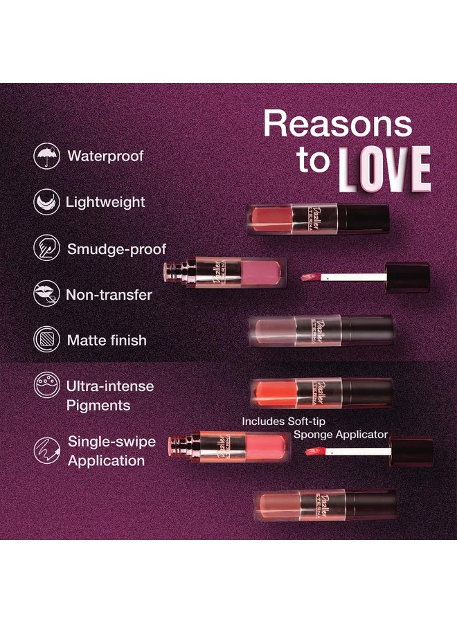 Dazller Eterna Long Stay Lip Colour, 5.5g, LC103 - Cardinal - Waterproof, Matte, Ultra-Intense Pigments, Skin-Nourishing Extracts DAZLLER Eterna make up remover 27 ml - Image 4